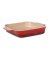 STONEWARE DISH 9"SQ RED