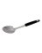 SS BLK HANDLE SPOON 13"