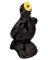 STONEWARE PIE BIRD BLACK