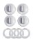 KNOB KIT GAS WHITE 4PK