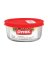 PYREX ROUND W/LID RED 2C
