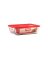 PYREX RCT W/LID RED 11C