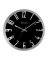 Clock Wall Blk/slv12"dia