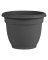 Bloem 10 in. D Polyresin Ariana Planter Charcoal