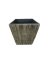 PLANTER SQ WCKR GRY 18"