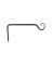 Panacea Black Wrought Iron 3-1/4 in. H Straight Plant Hook