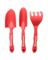 GARDEN TOOL SET RED 3PK
