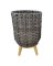 PLANT BASKET GRY LRG 15"