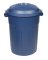 32 GALLON BLUE TRASH CAN W/LID