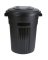 TRASH CAN 32 GAL INJ BLK