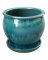 Trendspot 8 in. H X 8 in. W Ceramic Flower Pot Green
