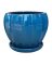 CERAMIC POT BLU CRMBL 6"