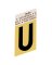 LETTER"U"GOLD 1-1/2"ALUM