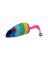 Scruffys Multicolored Rainbow Mouse Fleece Catnip Toy Large  1