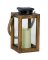 11" SOLAR LANTERN GLASS/WOOD