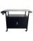 GRILL TABLE STL BLK/SLV