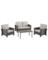 CHAIR SET POLY/WICKER BN