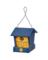 BIRD FEEDER PLASTIC BLUE