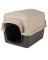 Aspen Pet Petbarn 3 Large Plastic Dog House Brown/Sand 30 in. H X 29 in. W X 38 in. D