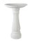 WHITE RESIN BIRD BATH
