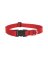 Lupine Pet Basic Solids Red Red Nylon Dog Adjustable Collar