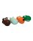 Multipet Multicolored Assorted Animals Latex Squeak Dog Toy Small  1