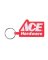 KEYCHAIN RD/WH ACE BG144