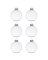 CLEAR ROUND ORNAMNT 6PK