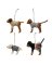 ORNAMENT DOG WOOL AST 4"