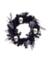 WREATH SKULL B/O BLK 24"