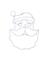 SANTA HEAD SILHOUETT 15"