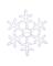 LED SNWFLK SIHOUTTE BLU