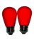 LED S14 BULB 2PK RED