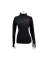 LADIES 1/4 ZIP BLK L/S