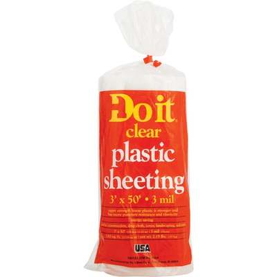 Do it 3 Ft. X 50 Ft. Clear 3 Mil. Poly Film Sheeting