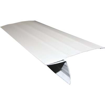 Klauer D5 Galvanized Steel Roof Edge Flashing with Hems, White