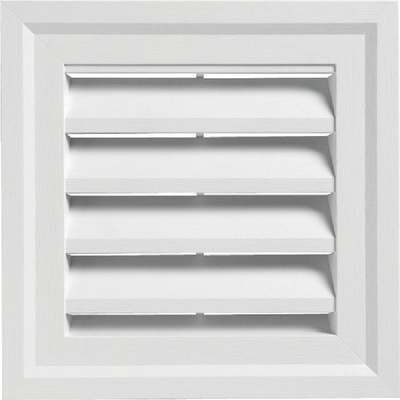 WHITE SQUARE GABLE VENT