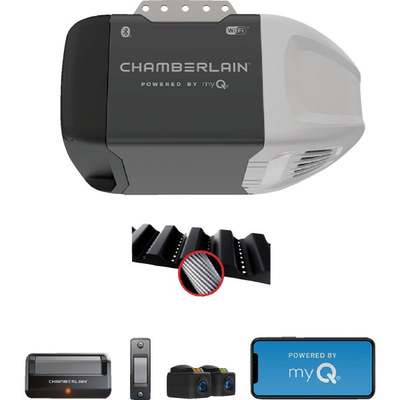 Chamberlain B2202 1/2 HP myQ Smart Belt Drive Garage Door Opener with WiFi