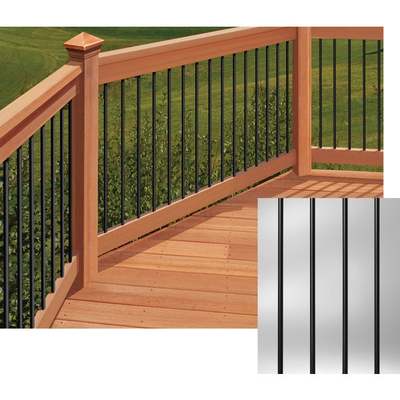 32" BLK 10P RND BALUSTER