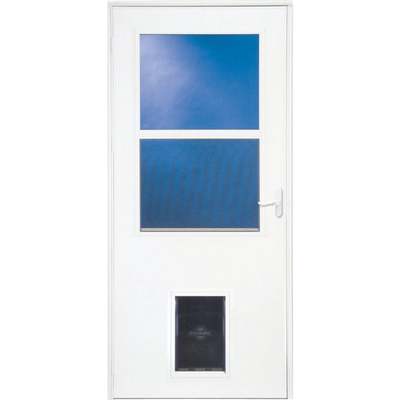 36" WHT W/PET STORM DOOR