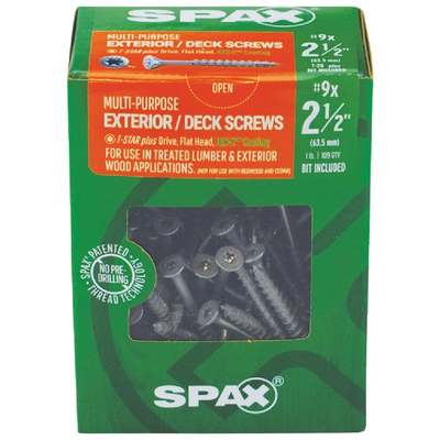 9X2-1/2 FH EXT MP SCREW 1# SPAX