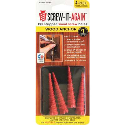 4PK WOOD ANCHORS