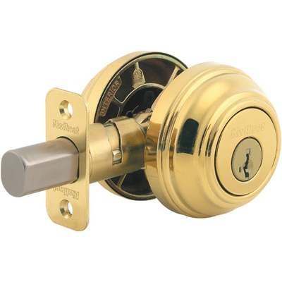 DBL CYL DEADBOLT BRT BRASS