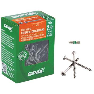 10X2-1/2 FH EXT MP SCREW 1# SPAX