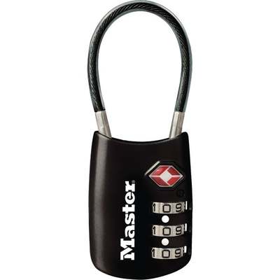 Master Lock 1.19 In. Steel Shackle Combination Padlock (TSA Accepted)