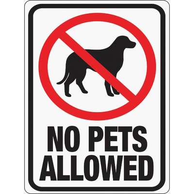 *NO PETS ALLOWED SIGN