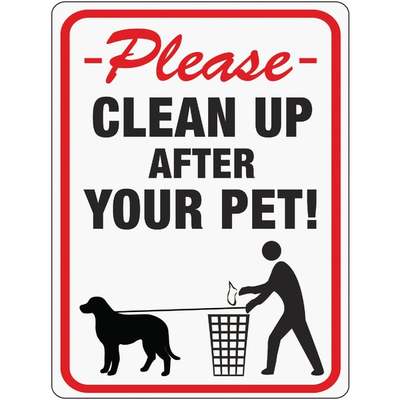 9"X 12" CLEAN UP SIGN