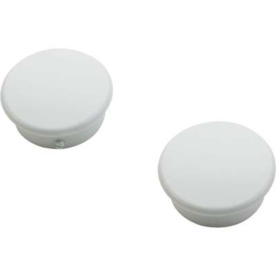 WHT CLOSET ROD END CAPS