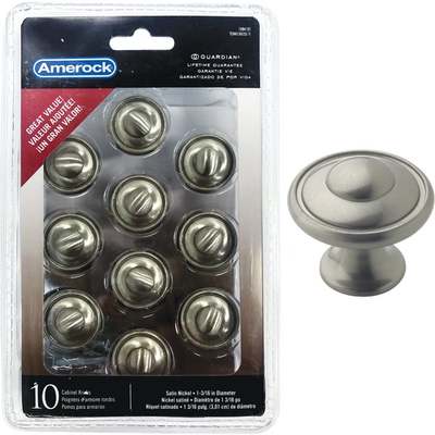 10PK 1 3/16" SN KNOB