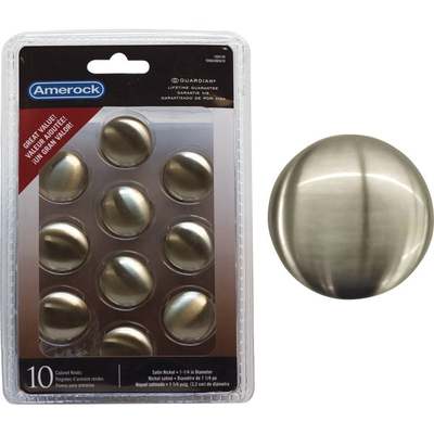 10PK 1-1/4" SN KNOB